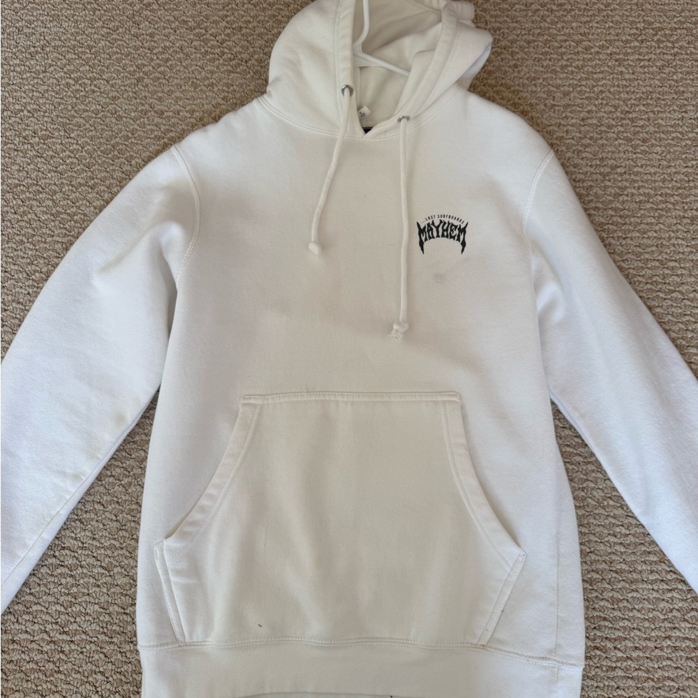 Lost Surfboards White Hoodie